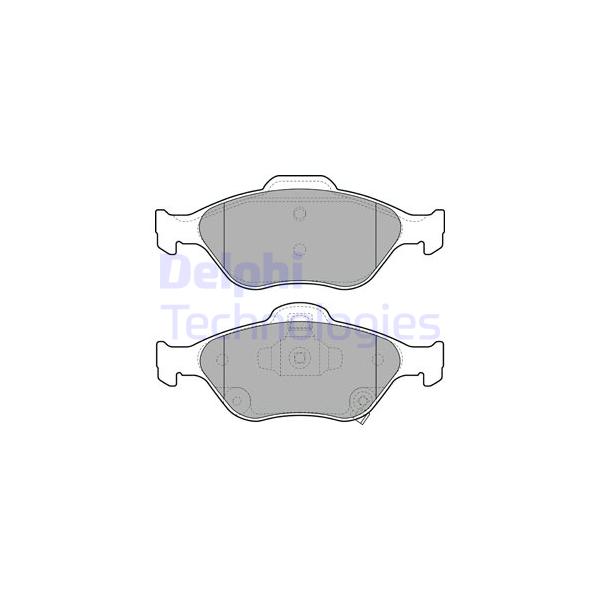 DELPHI - LP2005 (колодки дисковые п./ Toyota Yaris 1.0/1.3 06>)