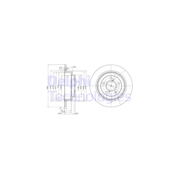 DELPHI - BG2826 (Диск тормозной задний Ø266x10)