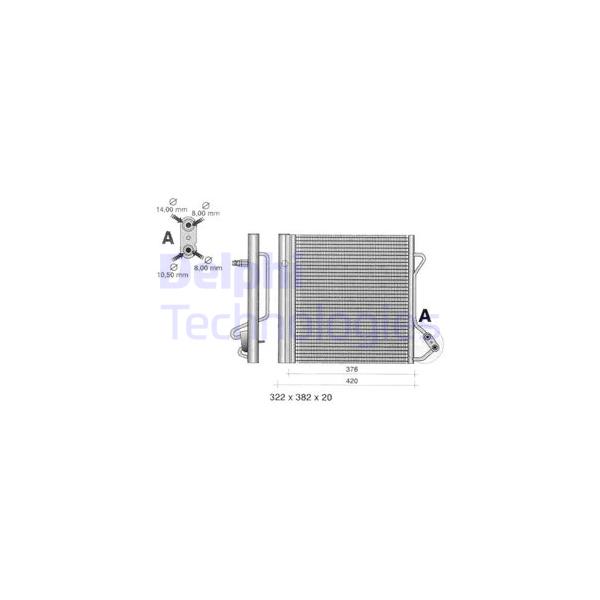 DELPHI - TSP0225320 (Конденсатор кондиционера TSP0225320)