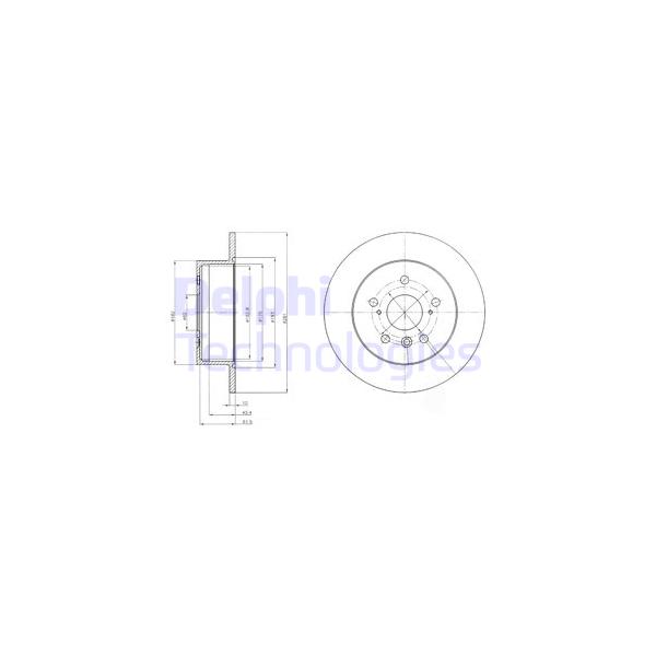 DELPHI - BG4268 (торм.диск зад.)