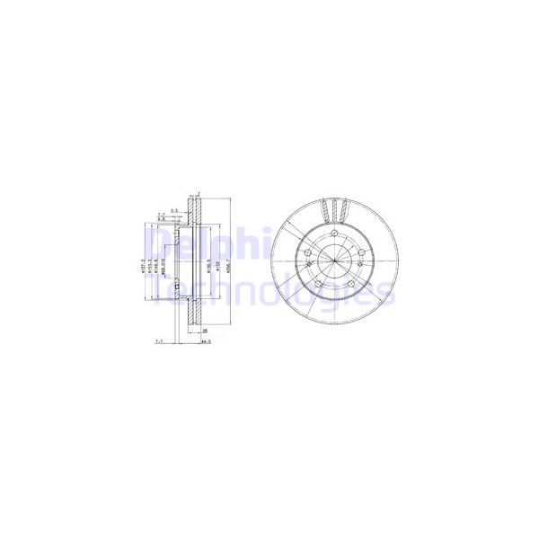 DELPHI - BG3127 (Тормозной диск BG3127)