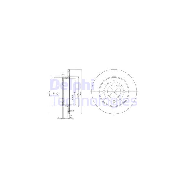DELPHI - BG3070 (2шт./ Hyundai Lantra 1.5-1.9D 90>)