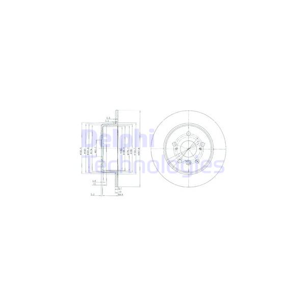 DELPHI - BG3183 (Диск тормозной задний Ø288x10)