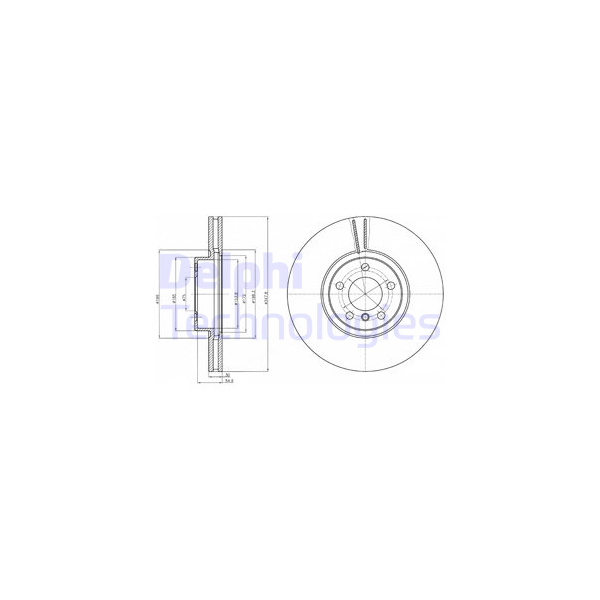 DELPHI - BG9063C (Диск тормозной (1шт в уп) BG9063C)