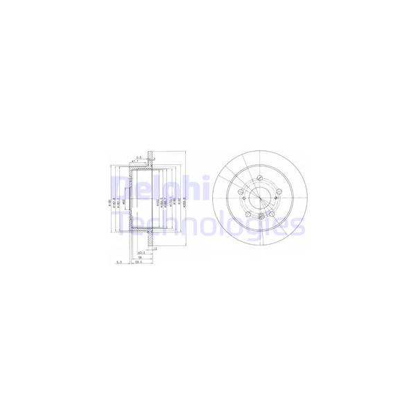 DELPHI - BG3736 (Тормозной диск)