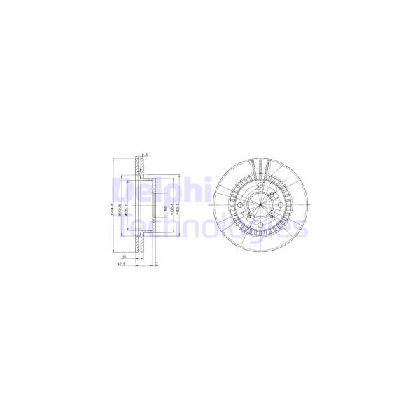 DELPHI - BG3160 (Тормозной диск)