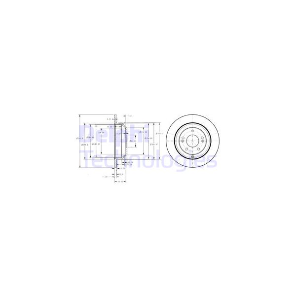 DELPHI - BG4335 (Диск тормозной задний Ø302x11)