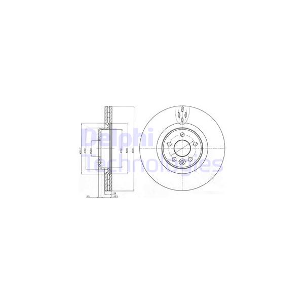 DELPHI - BG9077 (Тормозной диск BG9077)