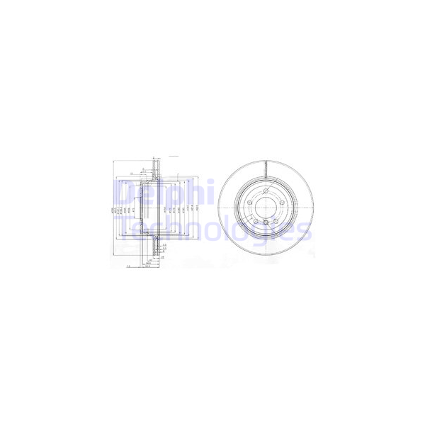 DELPHI - BG3961 (Диск тормозной (2шт/уп) RR)
