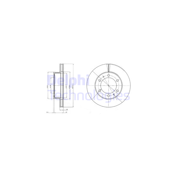 DELPHI - BG4211 (Диск тормозной передний Ø297x25)