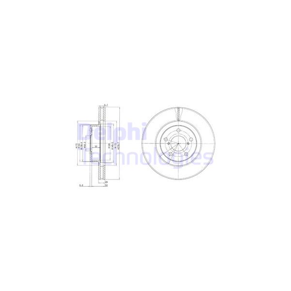 DELPHI - BG2827 (Диск тормозной передний Ø277x24)