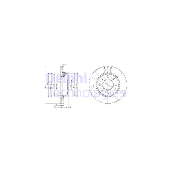 DELPHI - BG3206 (2шт./ Nissan Almera 1.4 95-00)