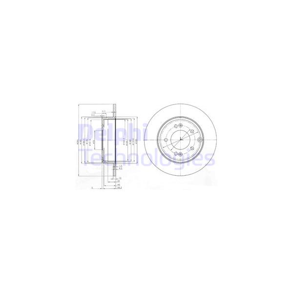 DELPHI - BG4012 (к-кт дисков тормозных задних/ Hyundai Sonata V 3.3 05>)