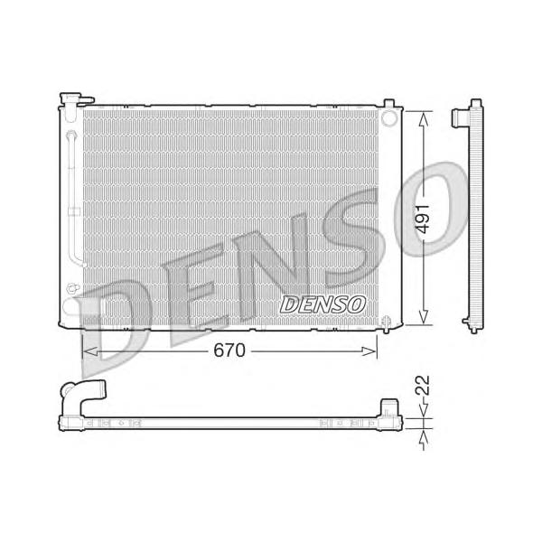 DENSO - DRM51011 (Радиатор системы охлаждения LEXUS: RX (MCU) 300 03-)