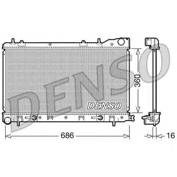DENSO - DRM36001 (Радиатор [686x360])