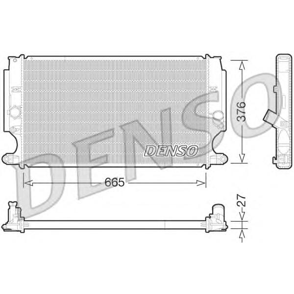DENSO - DRM50072 (DRM50072_радиатор системы охлаждения!// Toyota Corolla 2.0D4DF 06>)