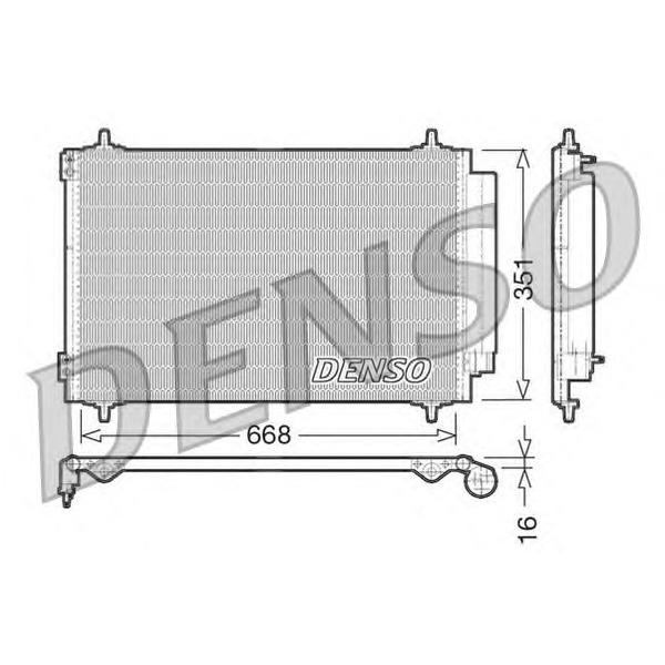 DENSO - DCN21017 (Радиатор кондиционера CITROEN: C8 (EA, EB) 2.2 HDi 02 - / PEUGEOT: 807 (E) 2.2 HDi 02 -)