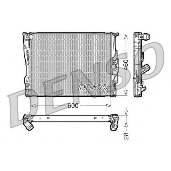 DENSO - DRM05110 (Радиатор охлаждения двигателя BMW: 1 (E81, E87) 116i/120i/130i 04 - , 1 кабрио (E88) 120i/135i 08 - ,)
