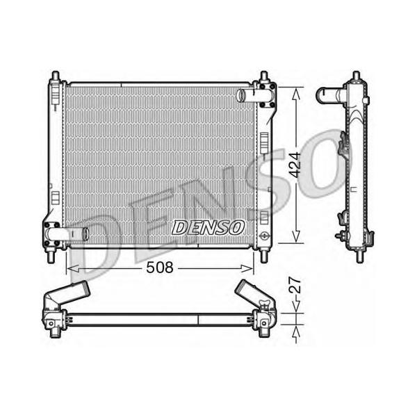 DENSO - DRM46043 (Радиатор, охлаждение двигателя)
