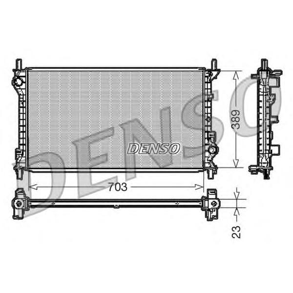 DENSO - DRM10108 (Радиатор двигателя FORD TOURNEO (12-)/TRANSIT CONNECT (02-)/)