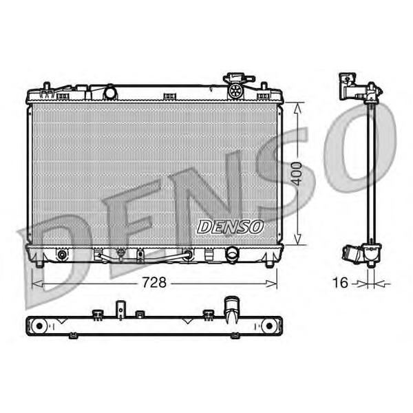 DENSO - DRM50041 (Радиатор TOYOTA CAMRY 2.4 A/T 06-11)