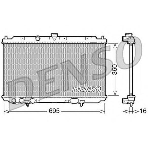 DENSO - DRM46025 (Радиатор системы охлаждения NISSAN: ALMERA 1.5 DCI)