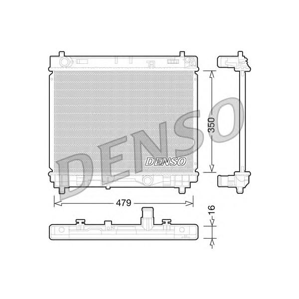 DENSO - DRM50059 (Радиатор системы охлаждения SUBARU: TREZIA 1.4 D 11-/ TOYOTA: URBAN CRUISER (NSP1, NLP1, ZSP1, NCP11)