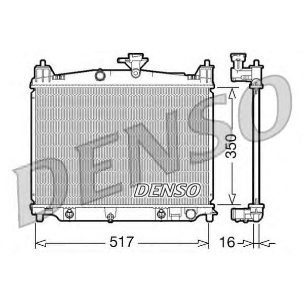 DENSO - DRM44019 (Радиатор системы охлаждения MAZDA: 2 1.3 / 1.5)