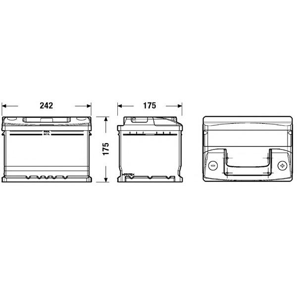DETA - DC542 (Аккумулятор DETA STANDARD 12V 50AH 510A ETN 0(R+) B13 242x175x175mm 14.2kg)