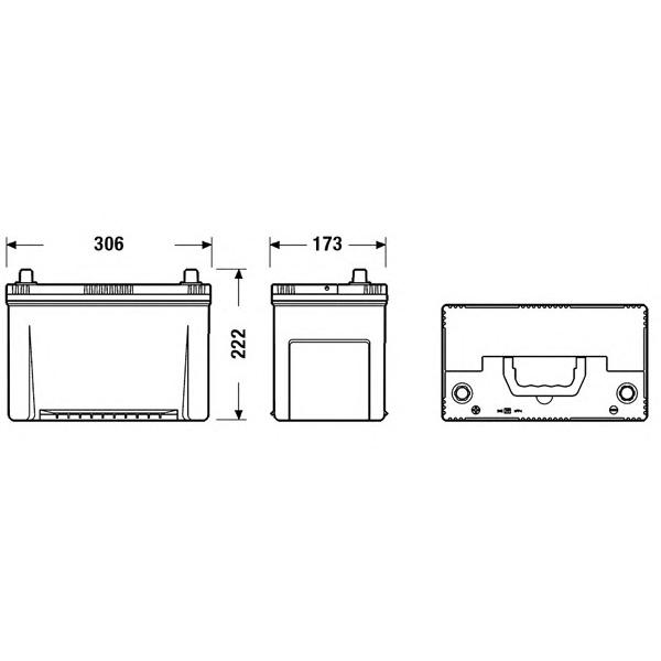 DETA - DA955 (Аккумулятор DETA SENATOR3 CARBON BOOST 12V 95AH 800A ETN 1(L+) Korean B1 306x173x222mm 23.6kg)