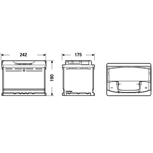 DETA - DA640 (Аккумулятор DETA SENATOR3 12 V 64 AH 640 A ETN 0(R+) B13 242x175x190mm 16.4kg)