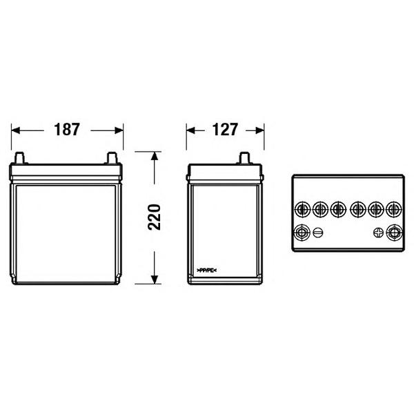 DETA - DB356 (Аккумулятор DETA POWER 12V 35AH 240A ETN 0(R+) B0 187x127x220mm 9.1kg)