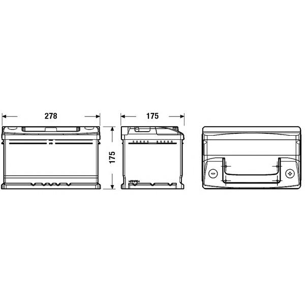 DETA - DC652 (Аккумулятор DETA STANDARD 12 V 65 AH 540 A ETN 0(R+) B13 278x175x175mm 16.8kg)