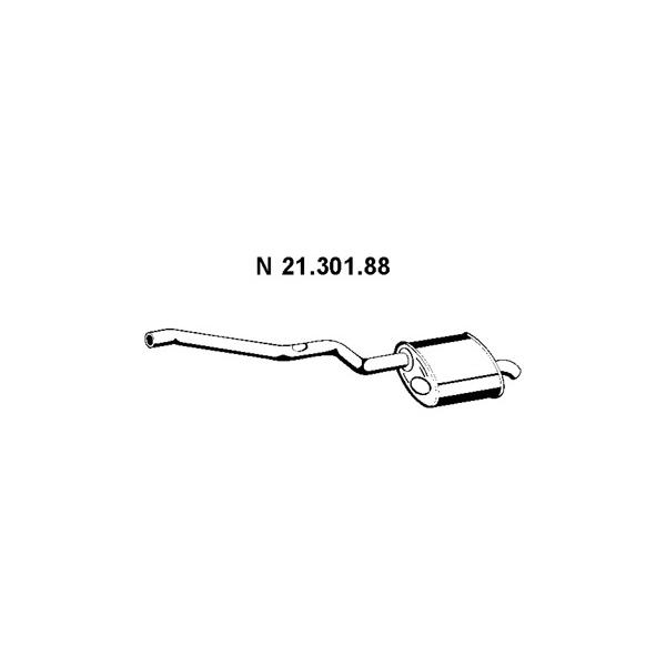 EBERSPACHER - 21.301.88 (Глушитель задняя часть BMW E39 525d/530d 2.5D, 3.0)