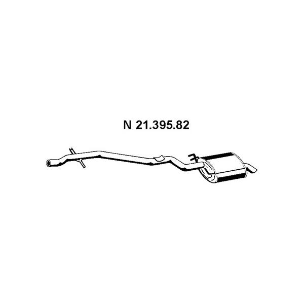 EBERSPACHER - 21.395.82 (Глушитель зад часть E39 525TD/525TDS)