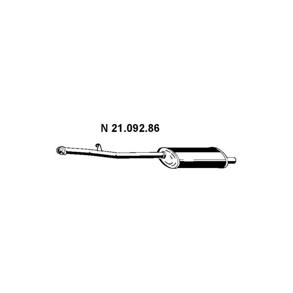 EBERSPACHER - 21.092.86 (Глушитель зад часть BMW E36 316i)