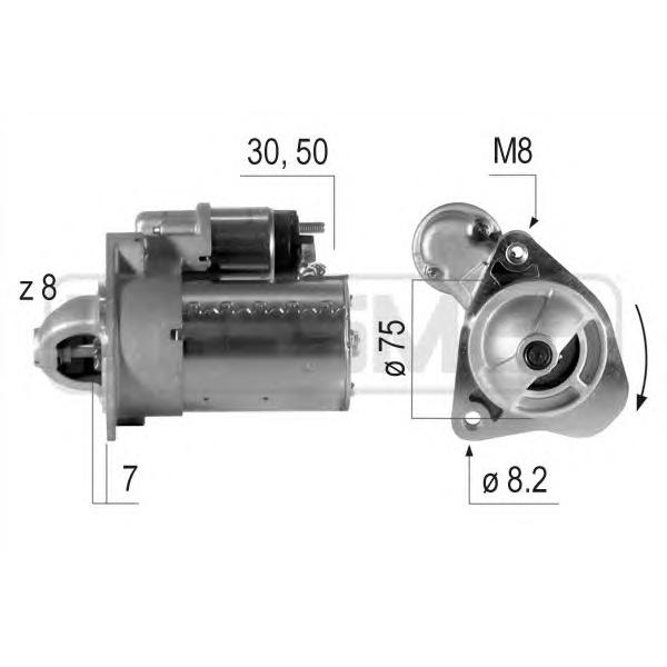 ERA - 220386 (Стартер CHEVROLET AVEO/MATIZ/SPARK 1.0/1.2 0.8кВт)
