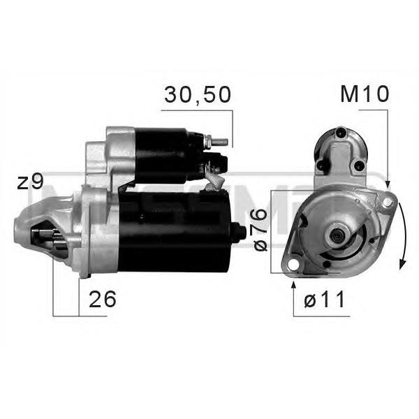 ERA - 220662 (Стартер 12V 1,1 Kw)