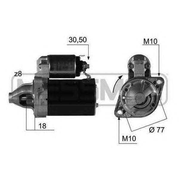 ERA - 220377 (Стартер 12V 0,9 Kw)