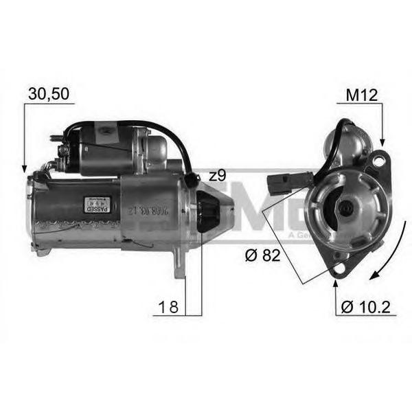 ERA - 220119 (Стартер 12v 1,1kW)