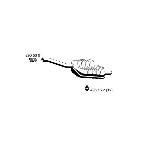 ERNST - 341158 (Глушитель / задн.часть / FORD Focus-I 2,0-16V ()
