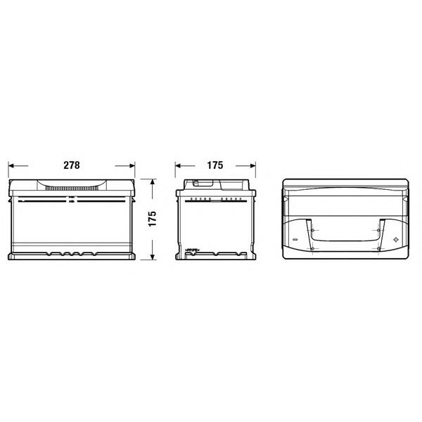 EXIDE - EB712 (Аккумуляторная батарея Excell 12V 71Ah 670A  (278x175x175))
