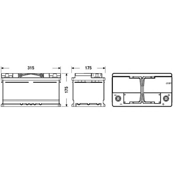 EXIDE - EL752 (Аккумуляторная батарея Start-Stop EFB [12V 75Ah 720A B13])