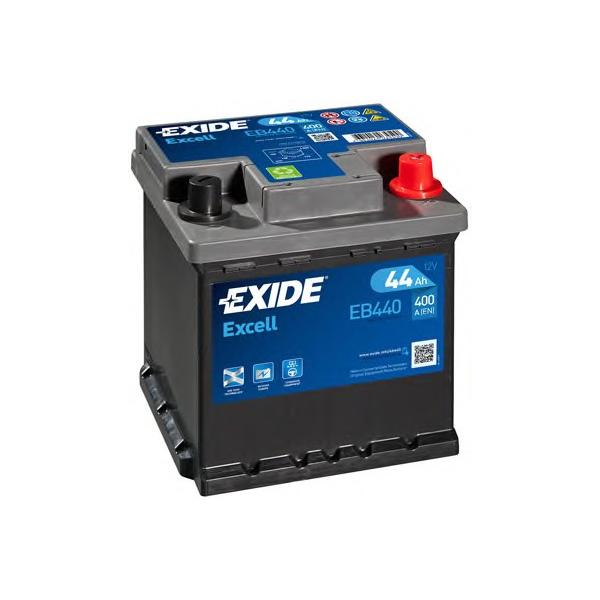 EXIDE - EB440 (Аккумулятор EXIDE EXCELL 12V 44AH 400A ETN 0(R+) B13 175x175x190mm 10.61kg)