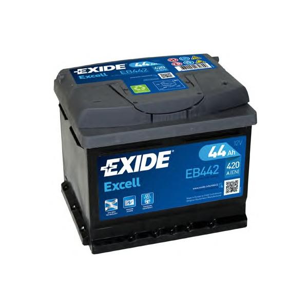 EXIDE - EB442 (Аккумуляторная батарея Excell 44Ah 420A 207x175x175 (-+))