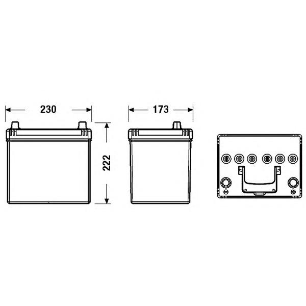EXIDE - EL604 (Аккумуляторная батарея Start-Stop EFB [12V 60Ah 520A B00])