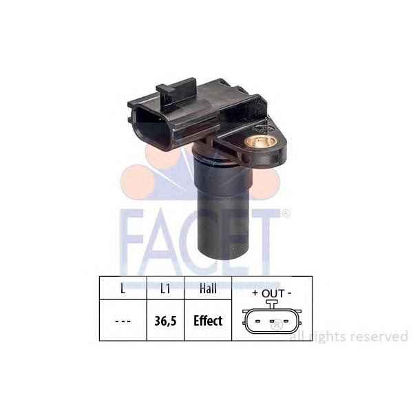 FACET - 90775 (Датчик частоты вращения вала FIAT: PALIO 1.2 01-, PUNTO 1.2/1.8 99-10 // SUBARU: FORESTER 2.0D 08-, LEGACY 2.0D/3.6 09-14, OUTBACK 2.0D/3.6 09-)