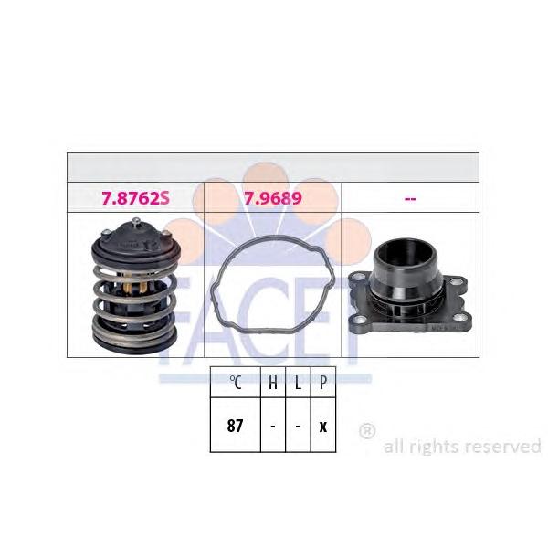 FACET - 78762K (Термостат (в корпусе) BMW: 1 116d/120d/123d 07-, 3 316d/318d/320d 05-, 5 520d 05-, X3 2.0d 07-)