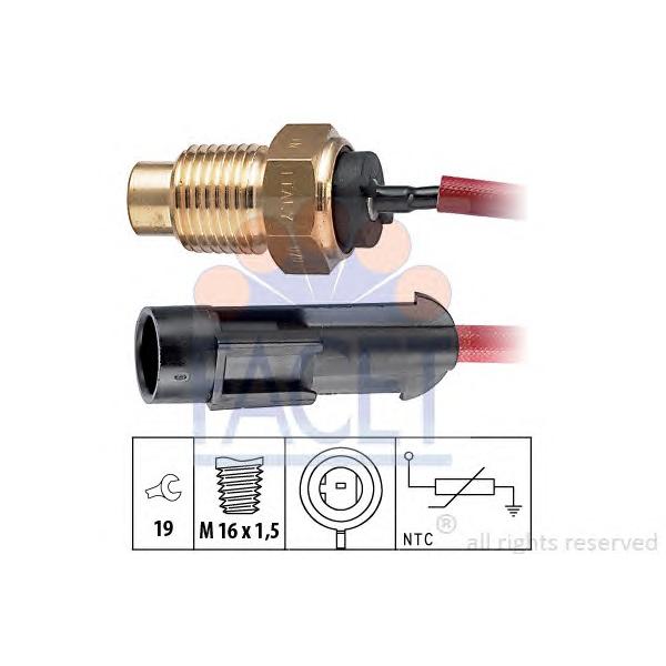 FACET - 73175 (Датчик температуры охлаждающей жидкости FIAT: CINQUECENTO (170) 0.9 i.e. (170AC)/0.9 i.e. S (170AF, 170CF) 91-99)