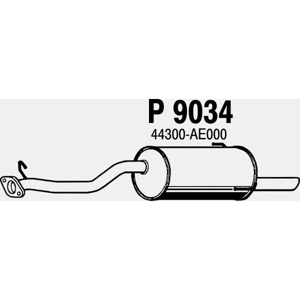 FENNO - P9034 (Глушитель SUBARU LEGACY 2.0 98-03)